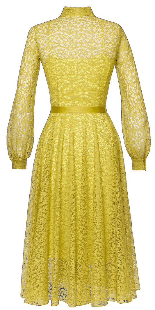 abito midi in pizzo