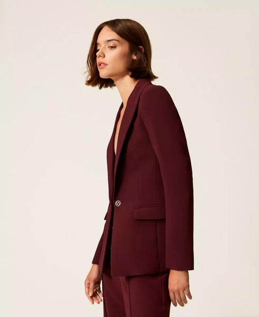 Giacca blazer in crêpe con Oval T TP2590002 TWINSET