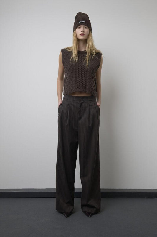 GILET CON ROTTURE IN MISTO LANA R44034006 SO ALLURE