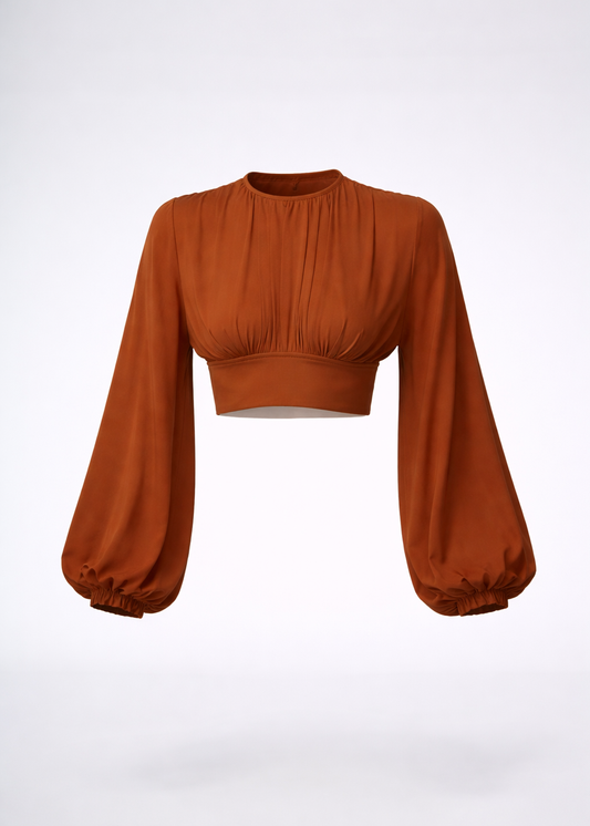 top crop manica lunga