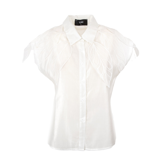 camicia con ricami