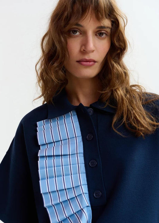 polo in maglia fine con volant JUMBLE003 ESSENTIEL