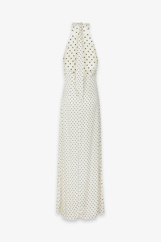 abito lungo pois con foulard BW01581007 MAR DE MARGARITAS