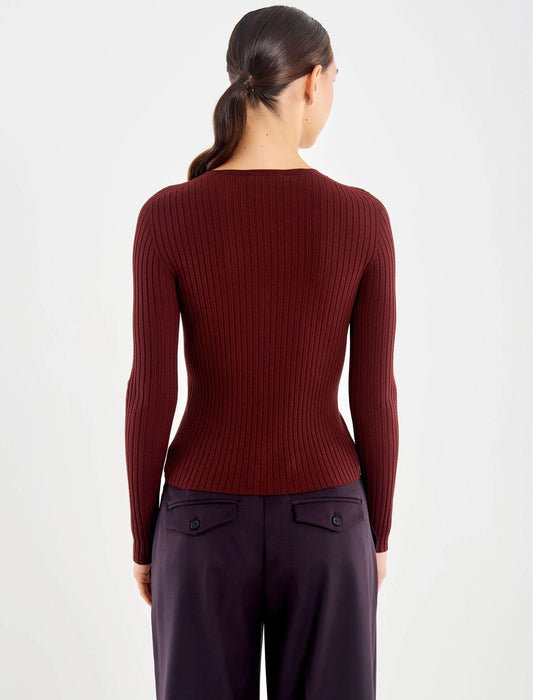 Maglia Cardigan a costine 22102F002 VICOLO