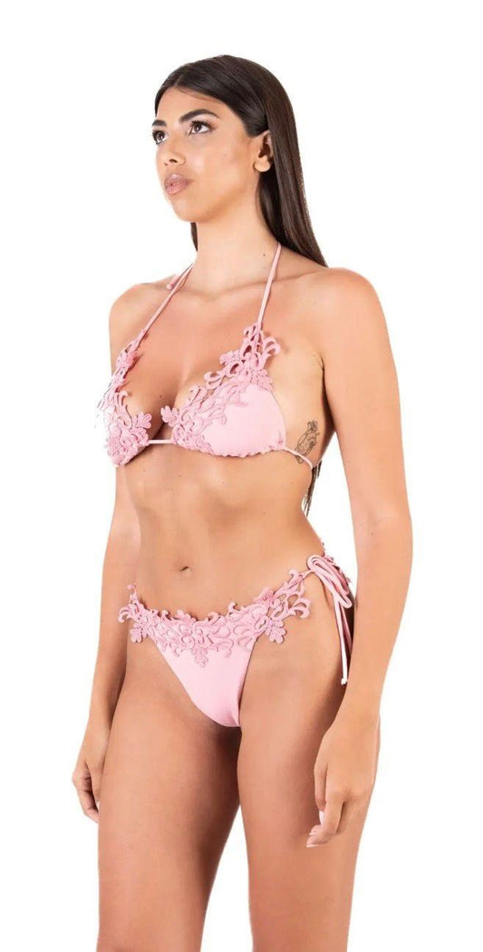 slip laccetti con macrame rosa 26CM57011 DISTRICT MARGHERITA MAZZEI