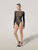 body modello tanga con motivo animalier