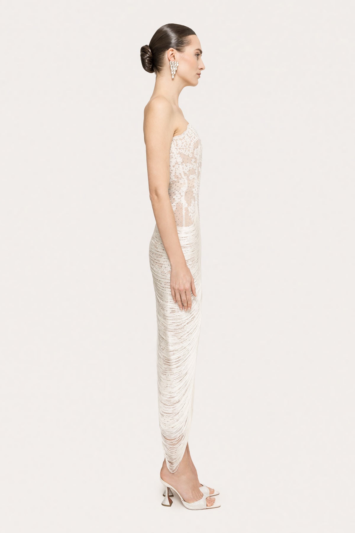 abito midi in pizzo 