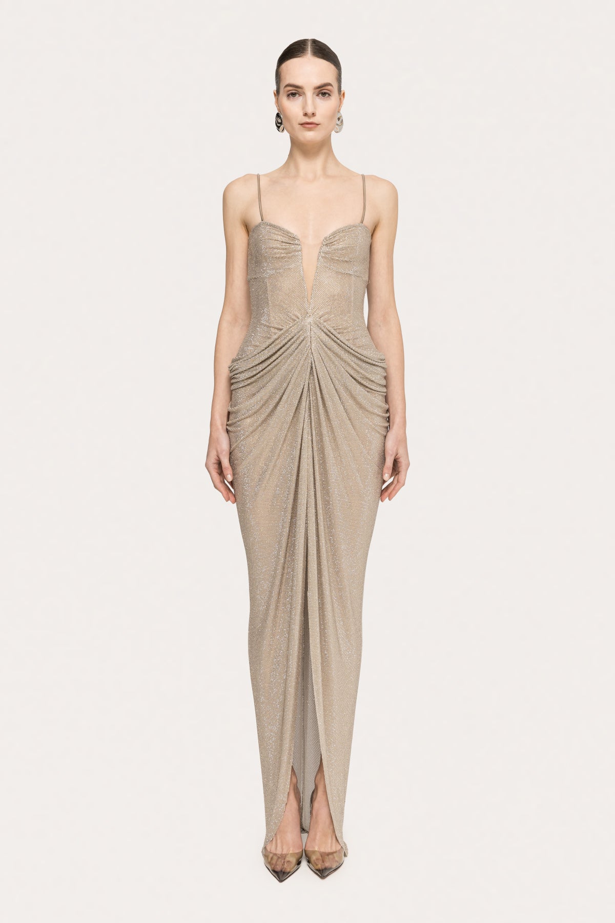 abito lungo in tulle 