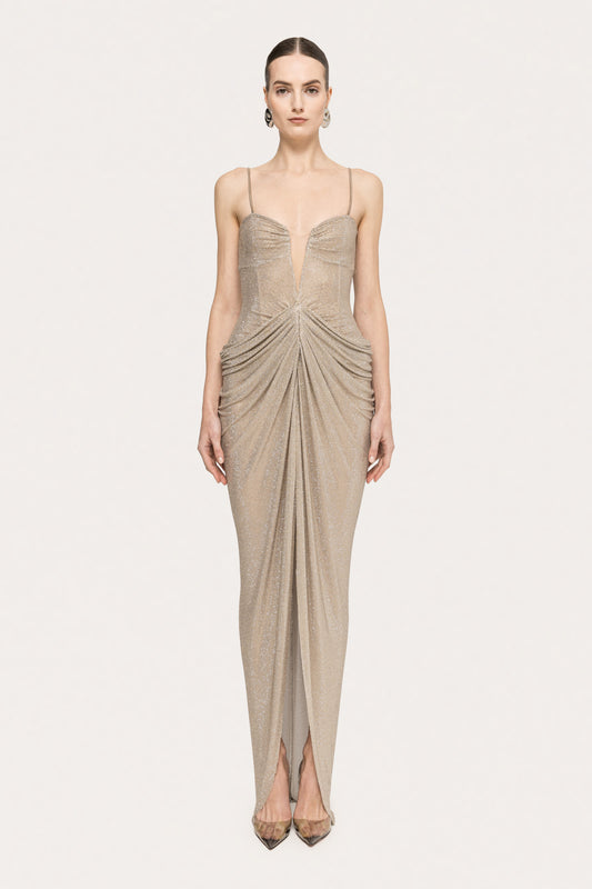 abito lungo in tulle 