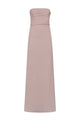 Abito lungo a bustier in crêpe 