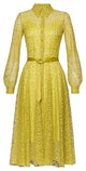 abito midi in pizzo 