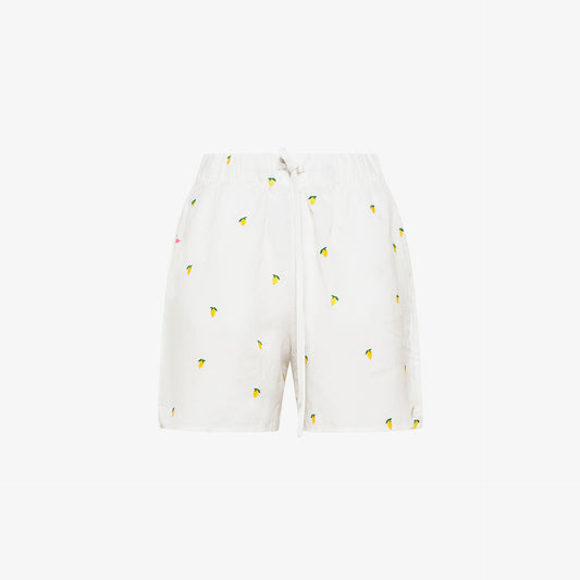 shorts in cotone con ricami 