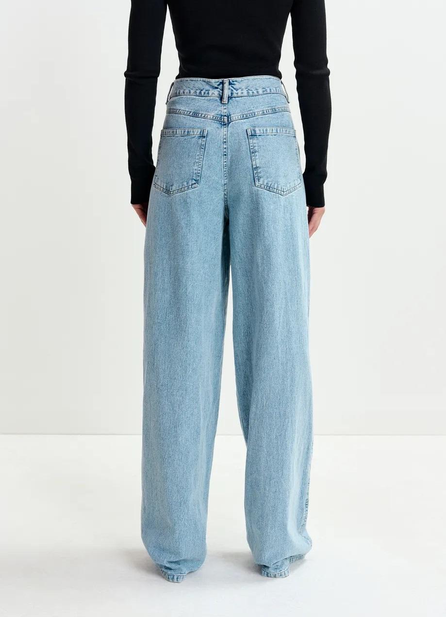 Jeans a gamba larga decorati blu e nero ICIE001 ESSENTIEL