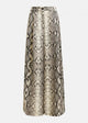 Pantaloni a gamba larga verdi, beige e neri con stampa serpente IZPACHO025 ESSENTIEL