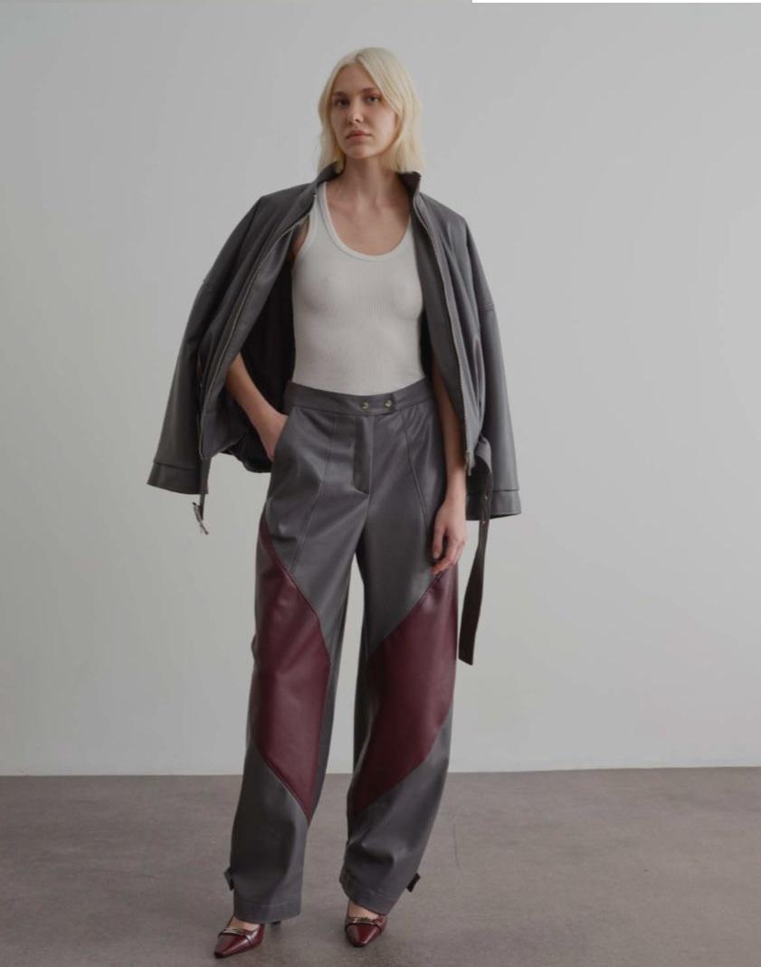 pantalone in pelle PA394004 JIJIL