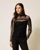 blusa in pizzo  con volant 252TT2264000 TWINSET