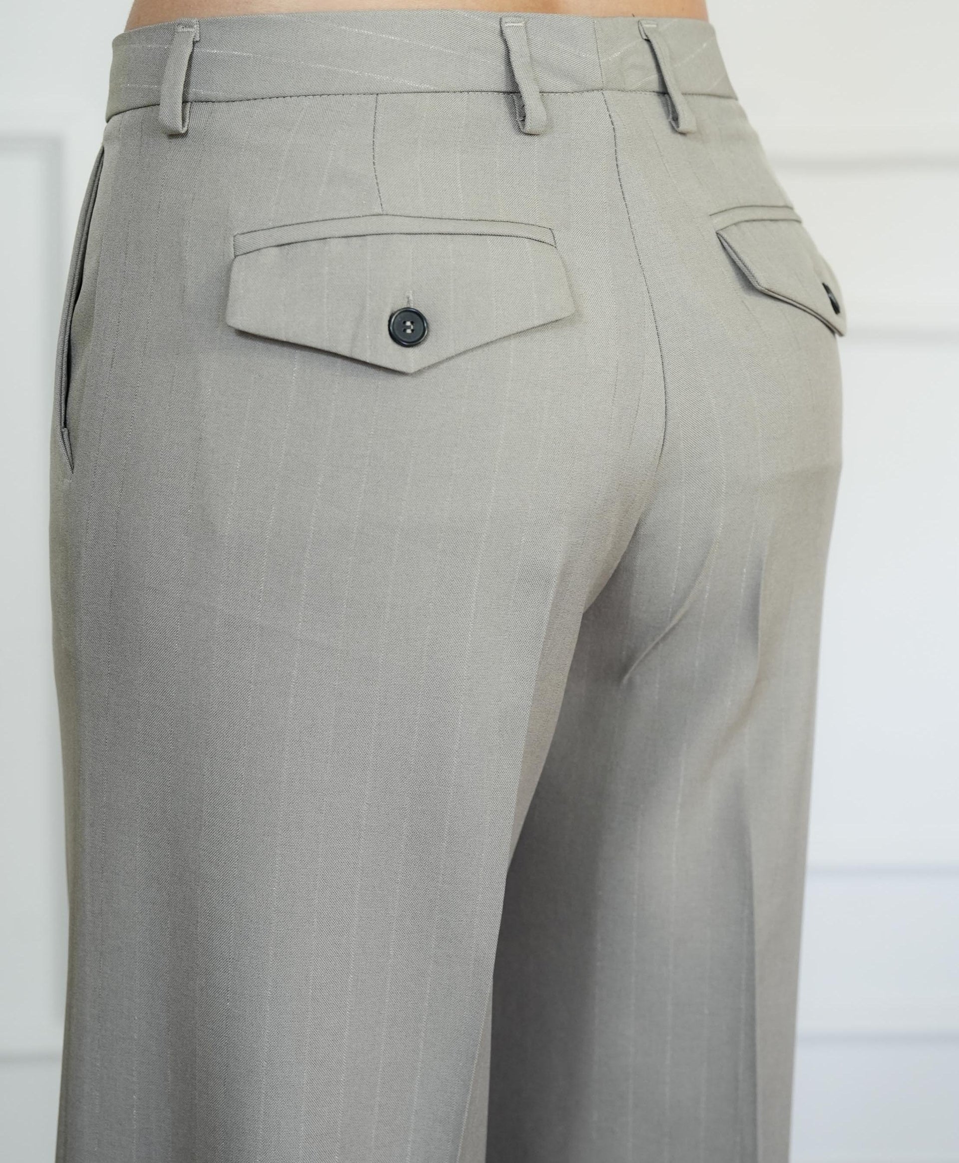 pantalone gessato in lurex TAB0972013 VICOLO