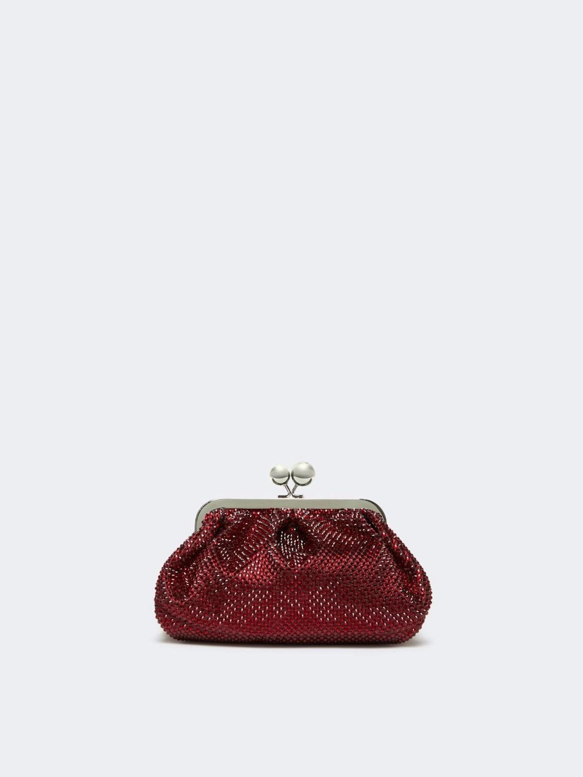Pasticcino Bag small in raso e strass - ROSSO EMY010 MAXMARA