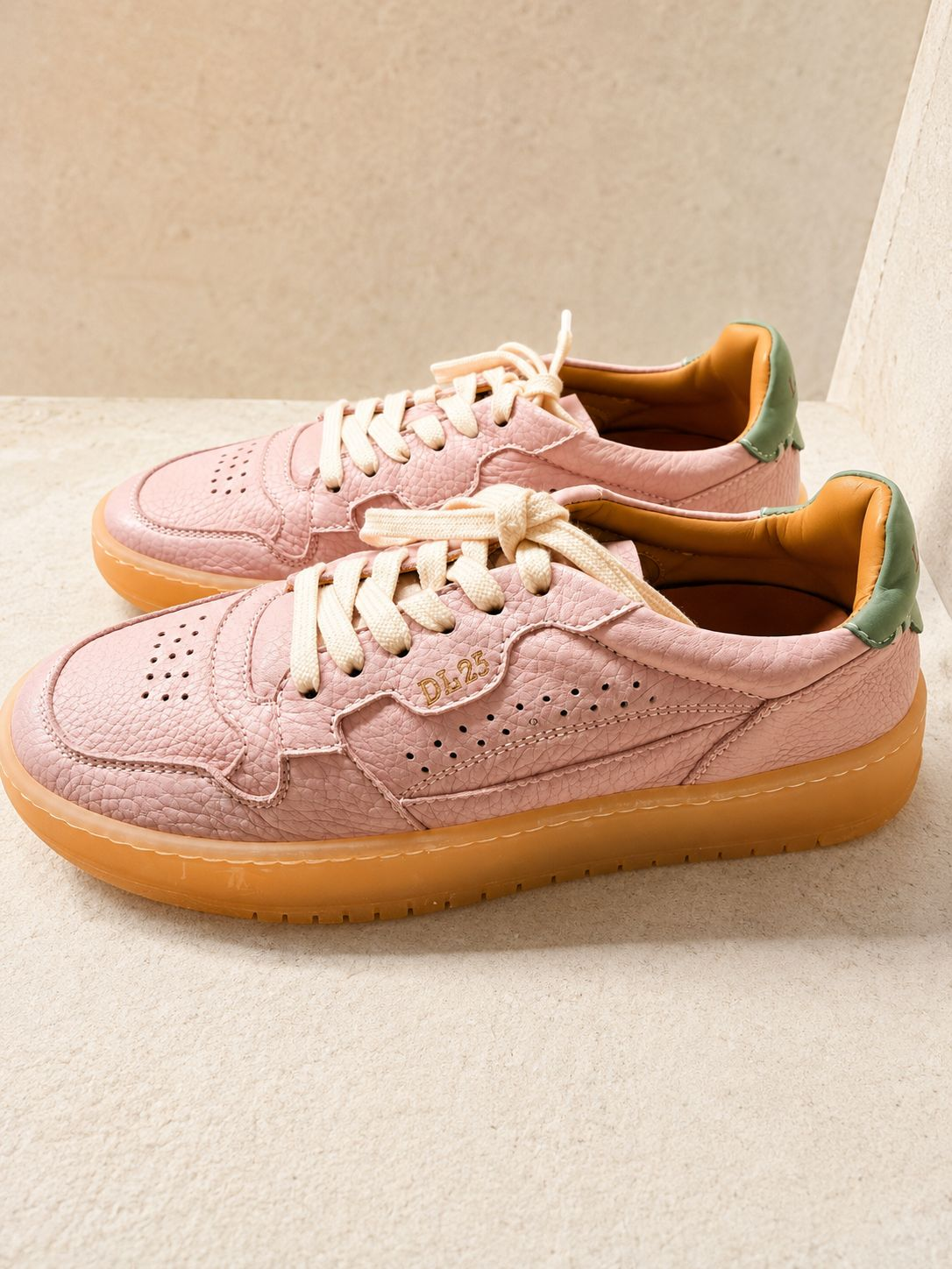 Sneakers LeMargo  in pelle rosa martellata 