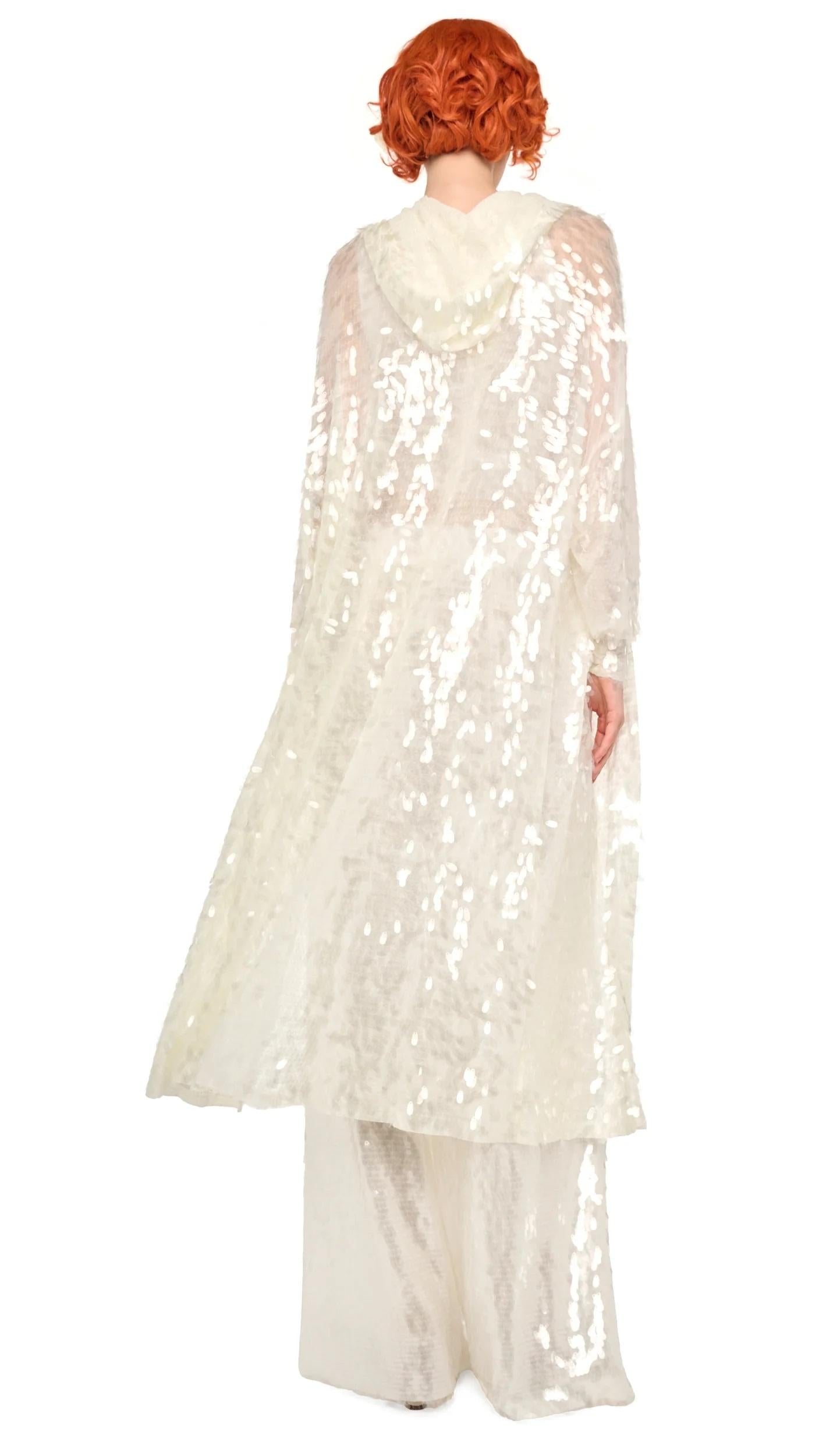 vestaglia con cappuccio paillettes 14965005 NORMA KAMALI