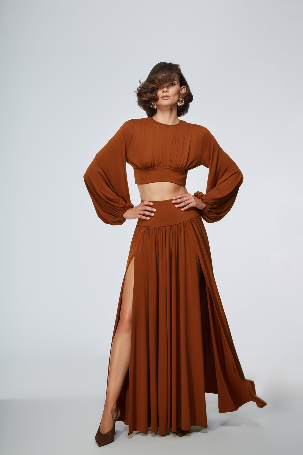 top crop manica lunga 