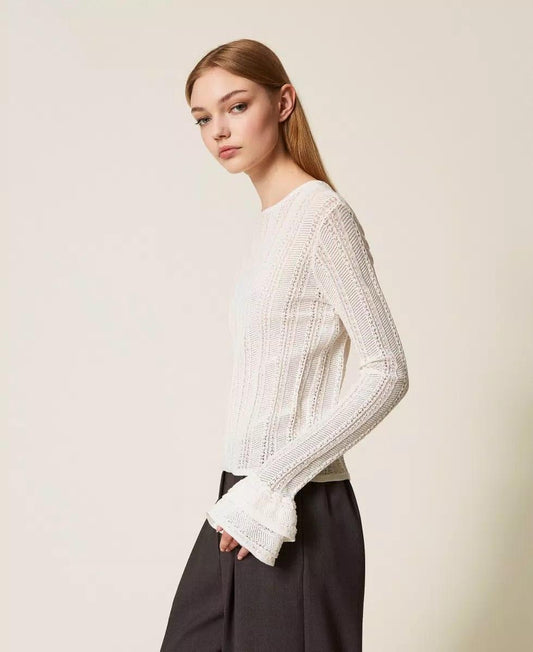 Maglia fitted con balze TP3181005 TWINSET