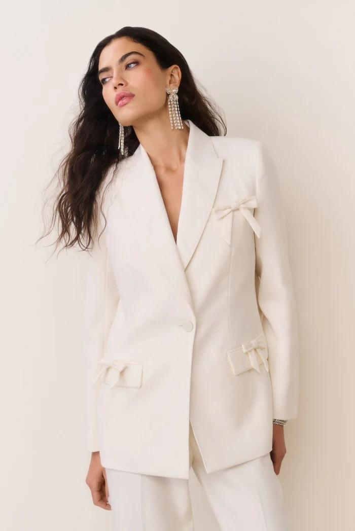 blazer con fiocchi applicati 2925007 LOVESHACKFANCY