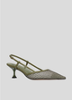 slingback tacco 55 con strass 