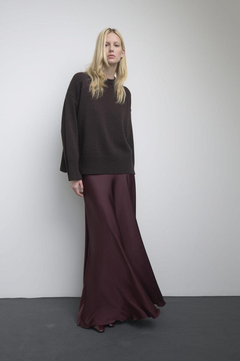 MAXI GONNA IN RASO L55021002 SO ALLURE