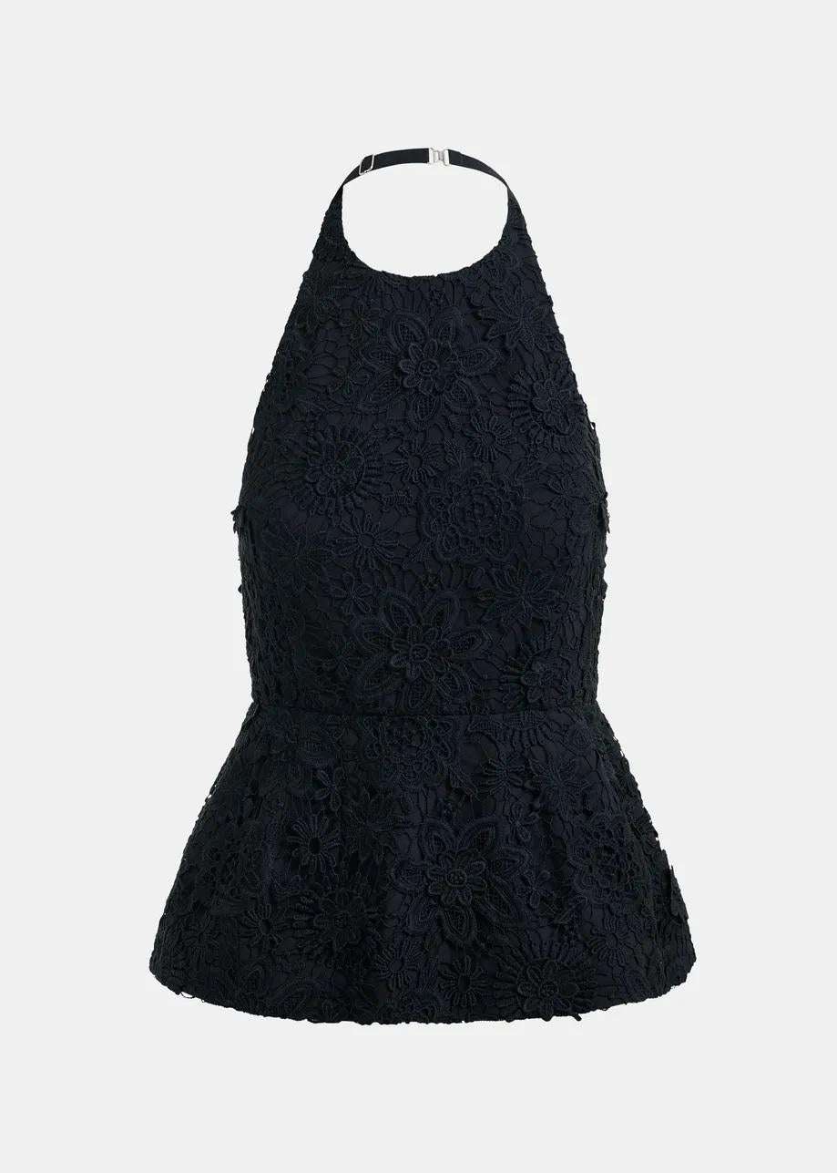 top  con scollo all'americana in pizzo floreale JAROT000 ESSENTIEL