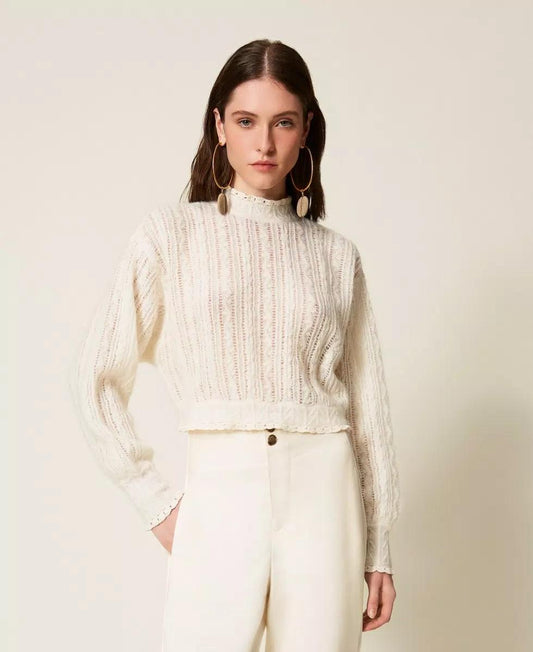 Maglia in misto mohair e lana TS3051005 TWINSET