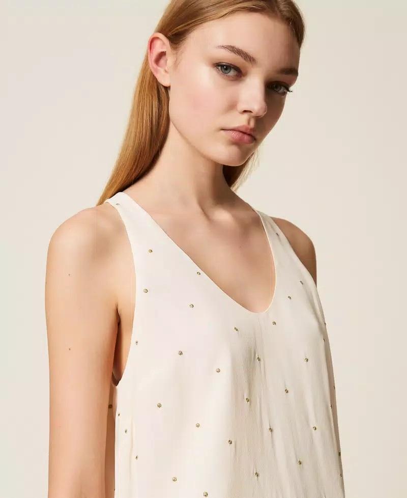 Top con ricamo lurex TP2034007 TWINSET