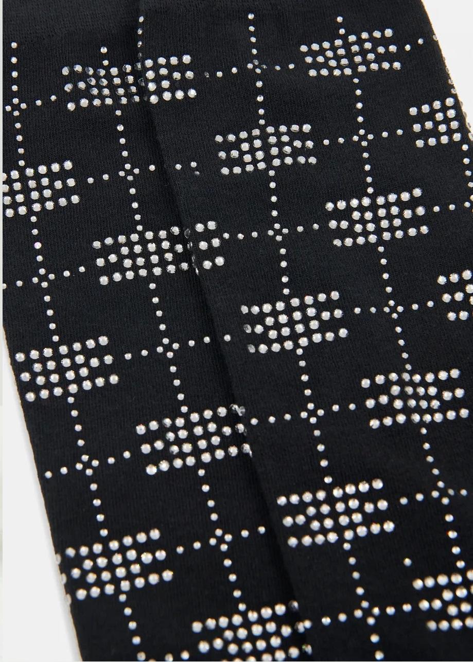 Calzini neri con fiocchi decorati con strass INVERS000 ESSENTIEL