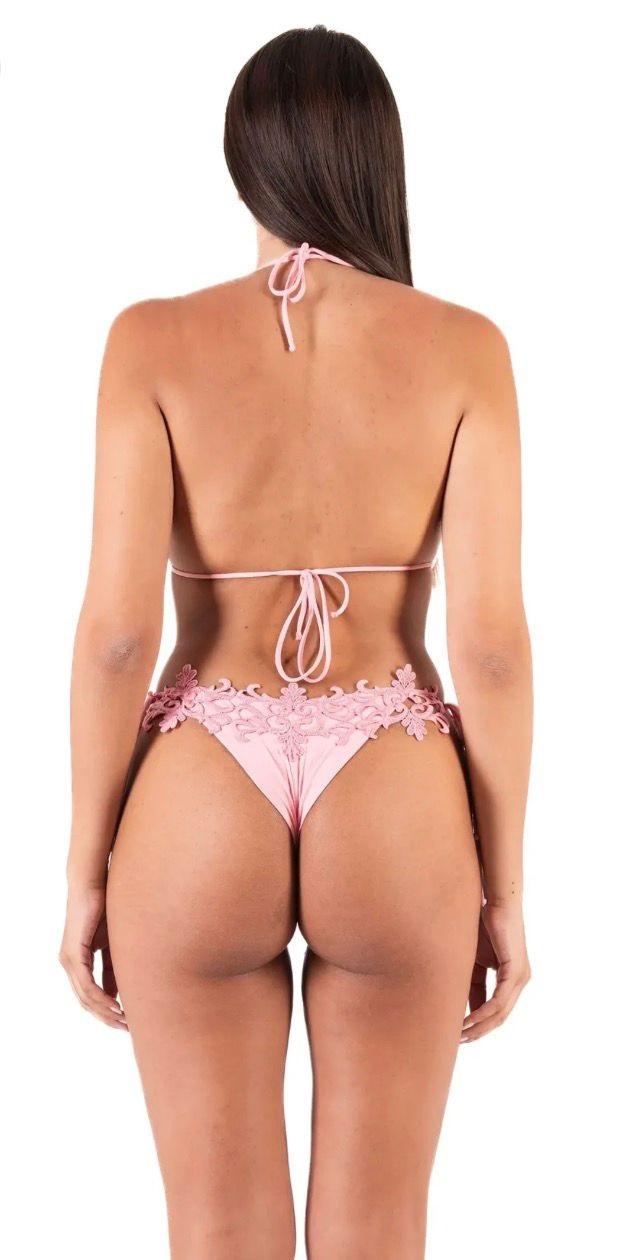 triangolo con macrame rosa 26CM30011 DISTRICT MARGHERITA MAZZEI