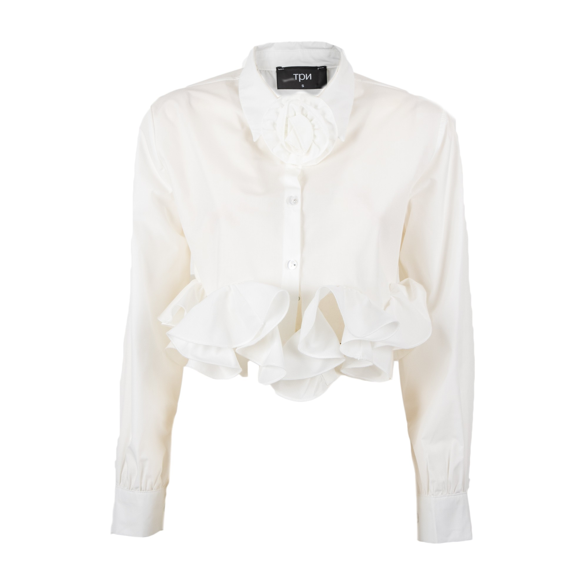 Camicia cropped bianca 