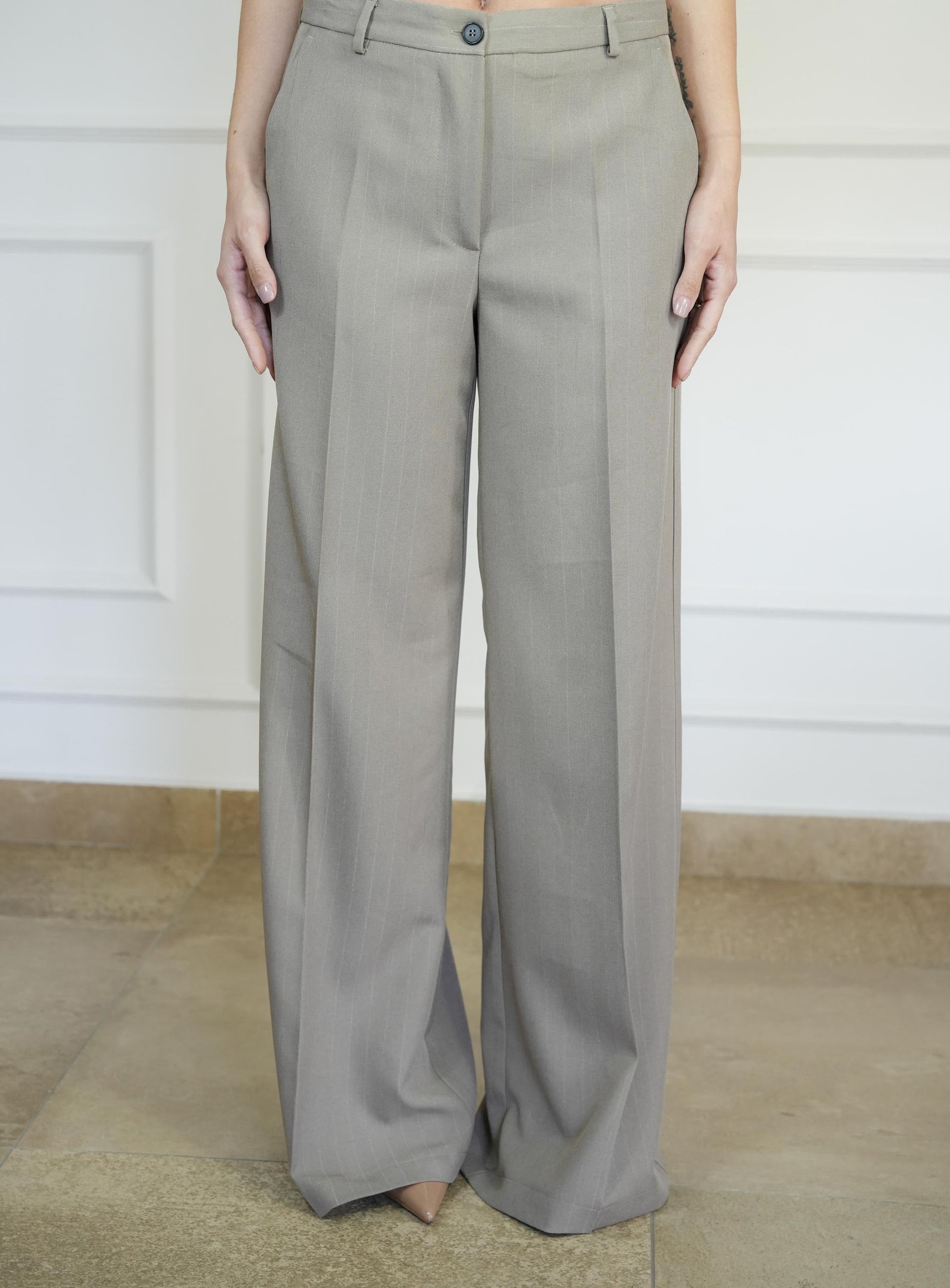 pantalone gessato in lurex TAB0972013 VICOLO