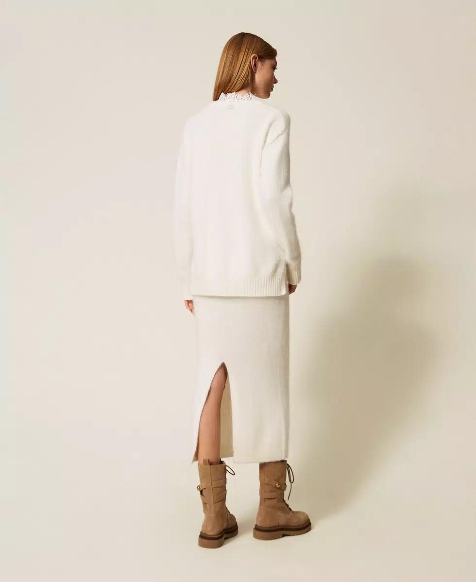 Gonna longuette in maglia di misto angora TT3186007 TWINSET
