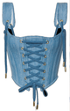 top a corsetto in denim 
