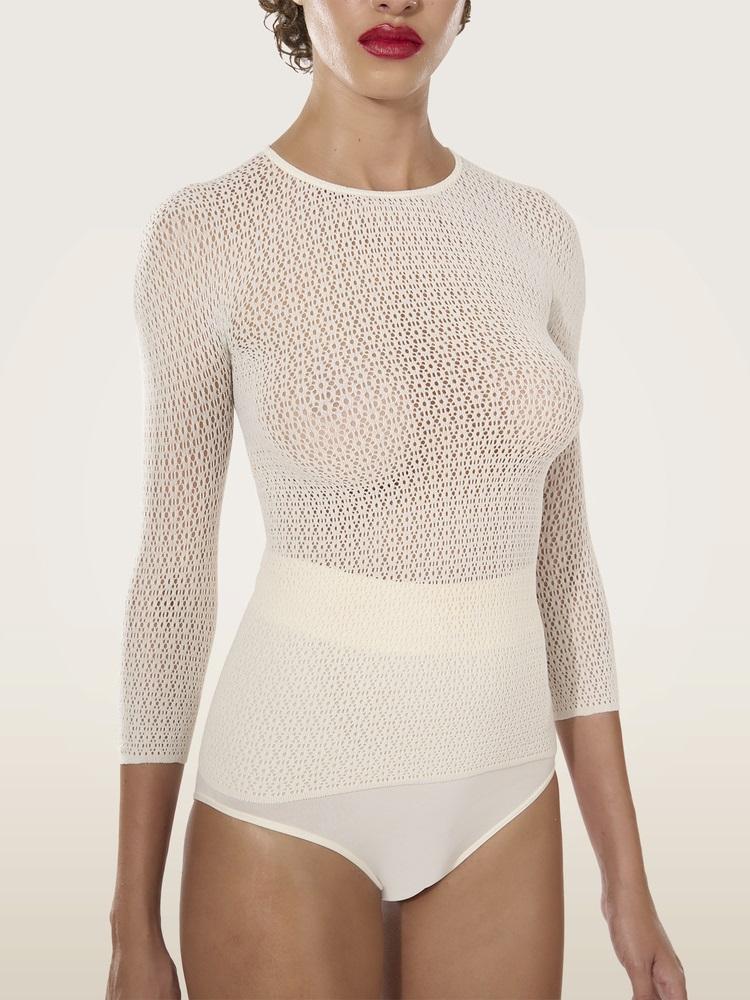 maglia manica lunga traforata 53460031 WOLFORD