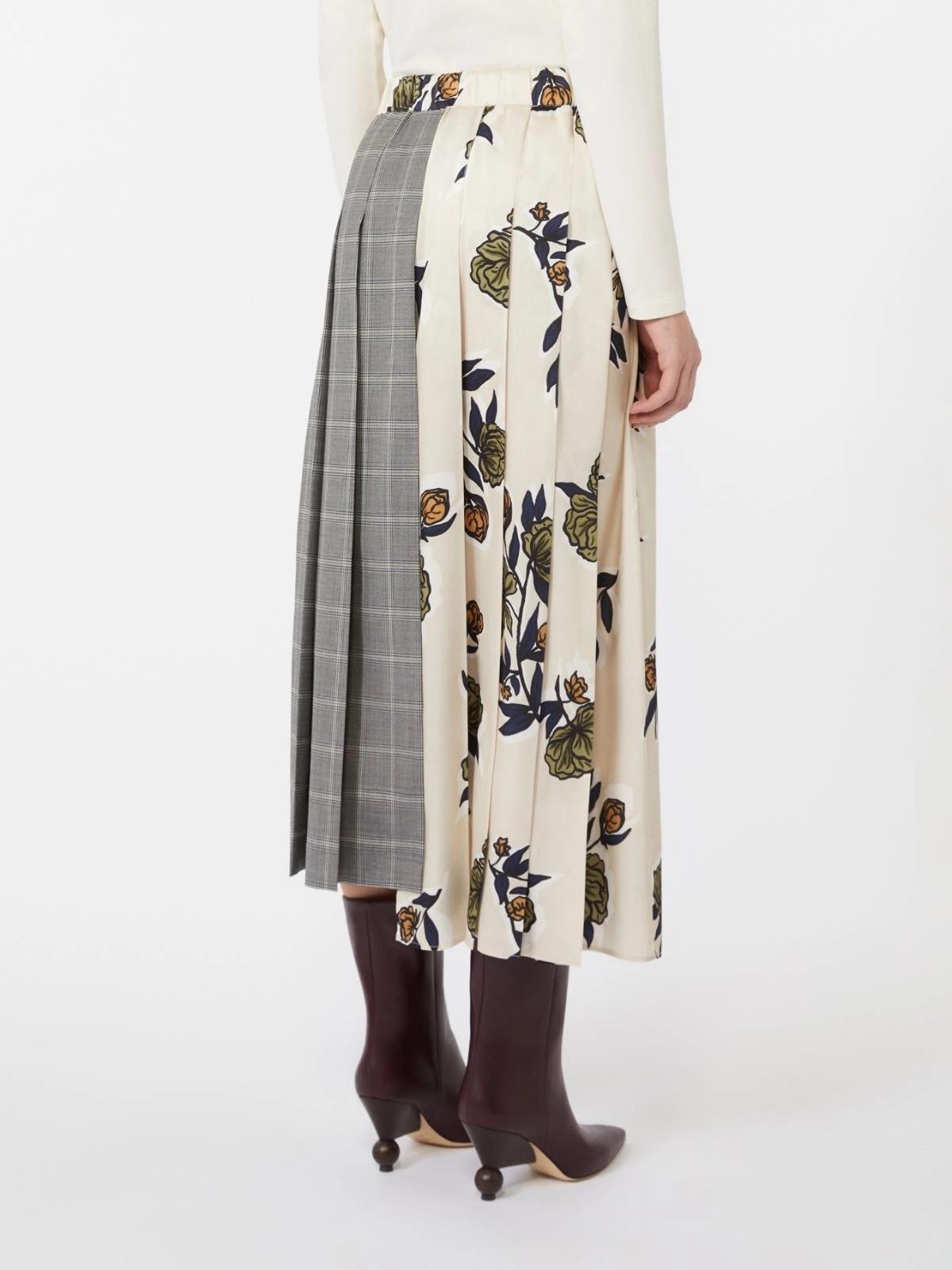 Gonna plissé in twill fantasia ETRA013 MAXMARA