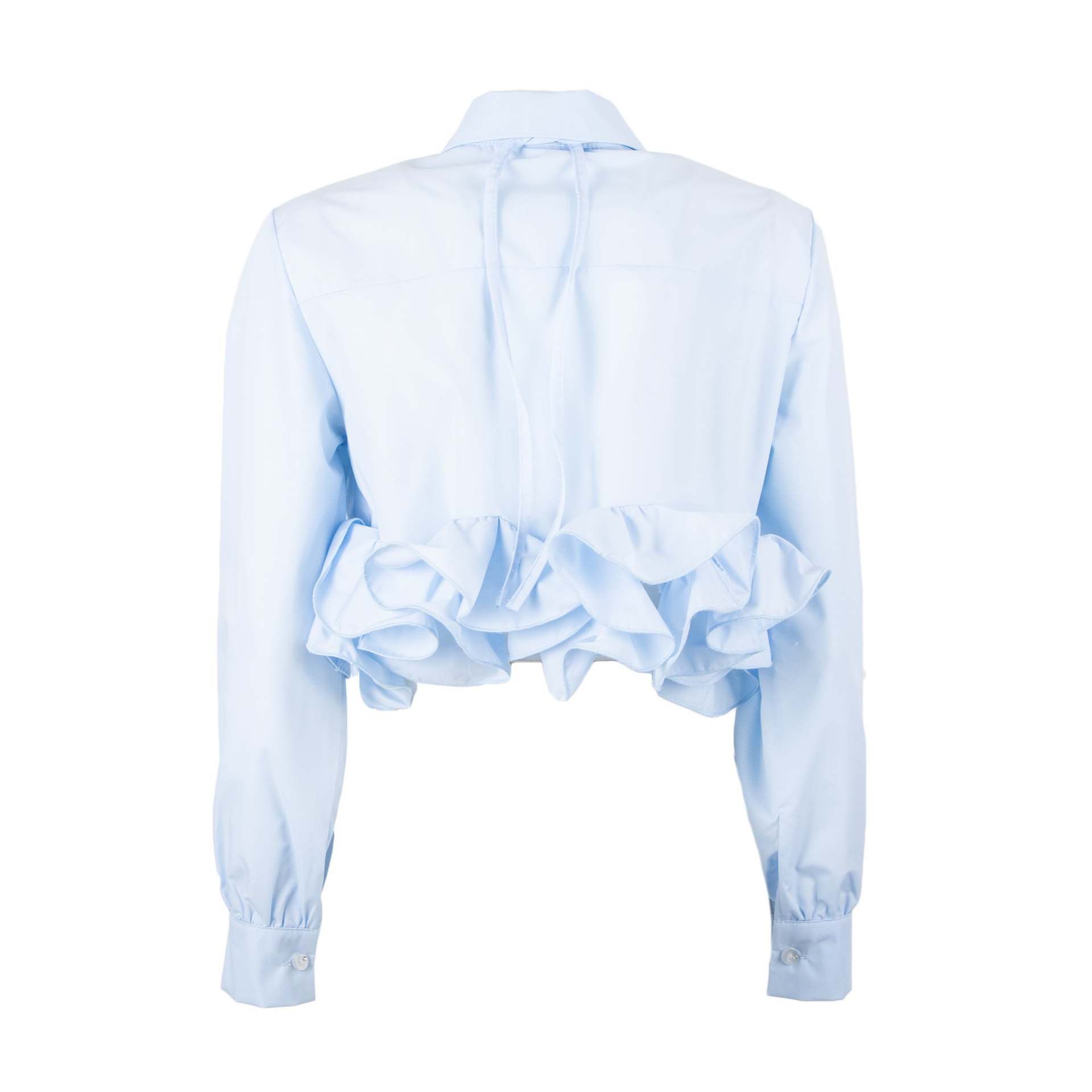 Camicia cropped azzurro 