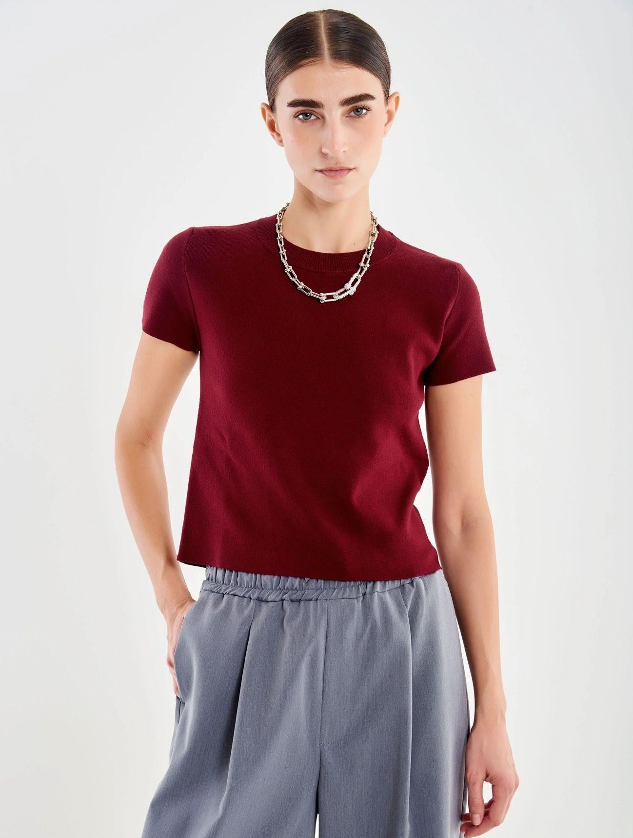 T-shirt in Maglia Maniche Corte 22079F002 VICOLO