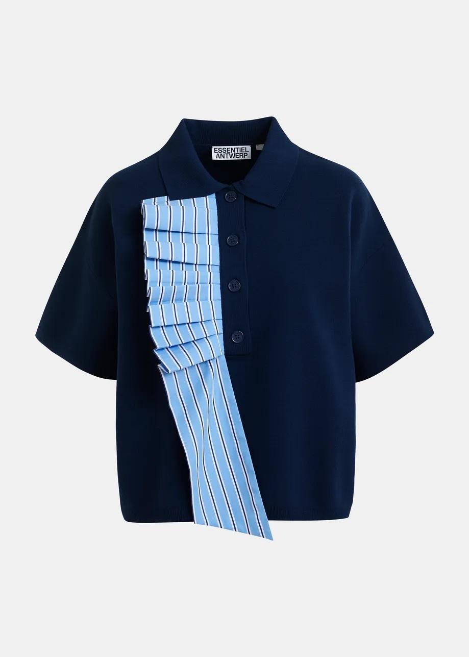polo in maglia fine con volant JUMBLE003 ESSENTIEL