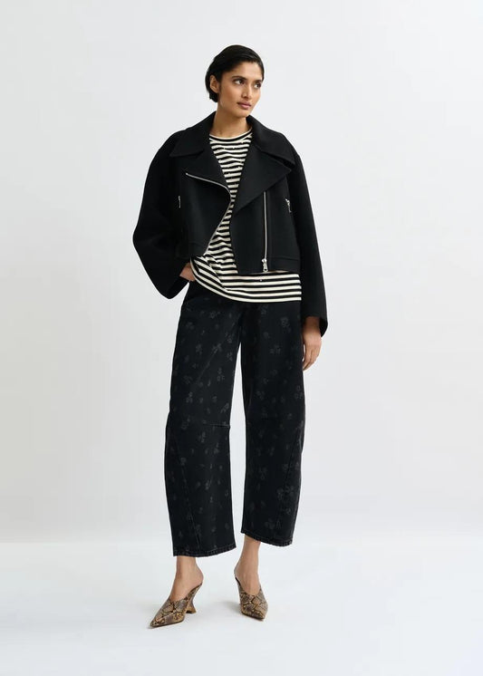 t-shirt oversize in cotone a righe JOSTE-STRIPED000 ESSENTIEL