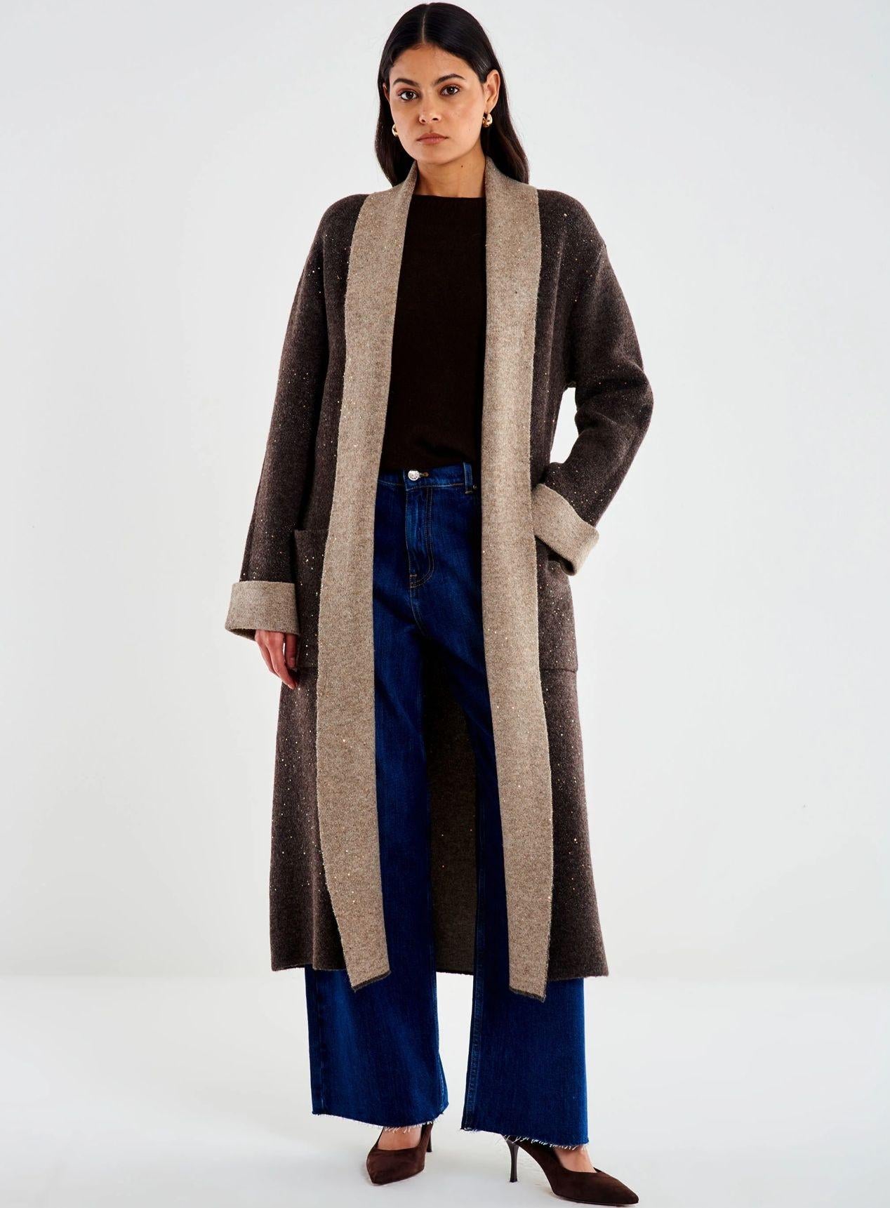 Cappotto in Maglia con Strass 77003F006 VICOLO