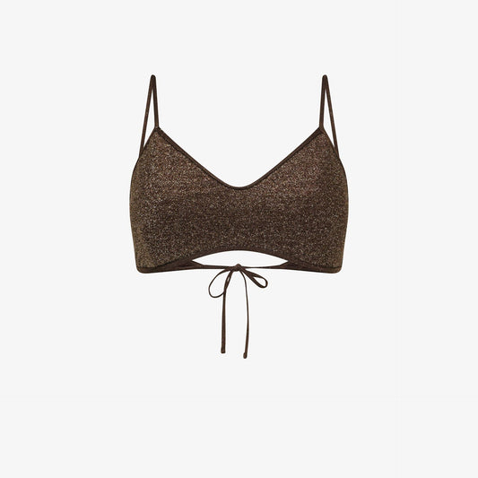 bralette top in lurex 