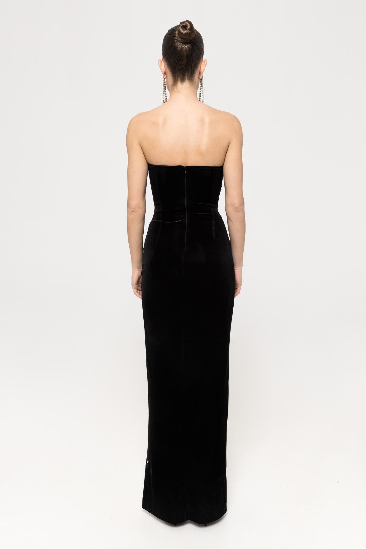 abito lungo in velluto RS16153000 NISSA