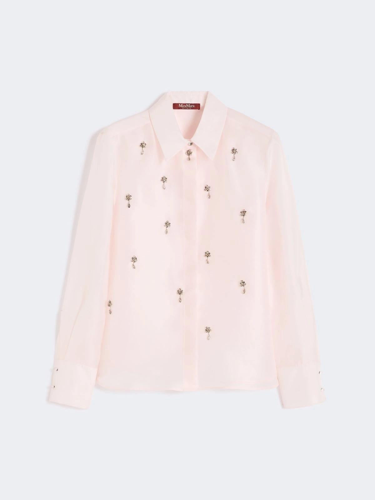 camicia in organza con applicazioni MSEAGI011 MAXMARA STUDIO