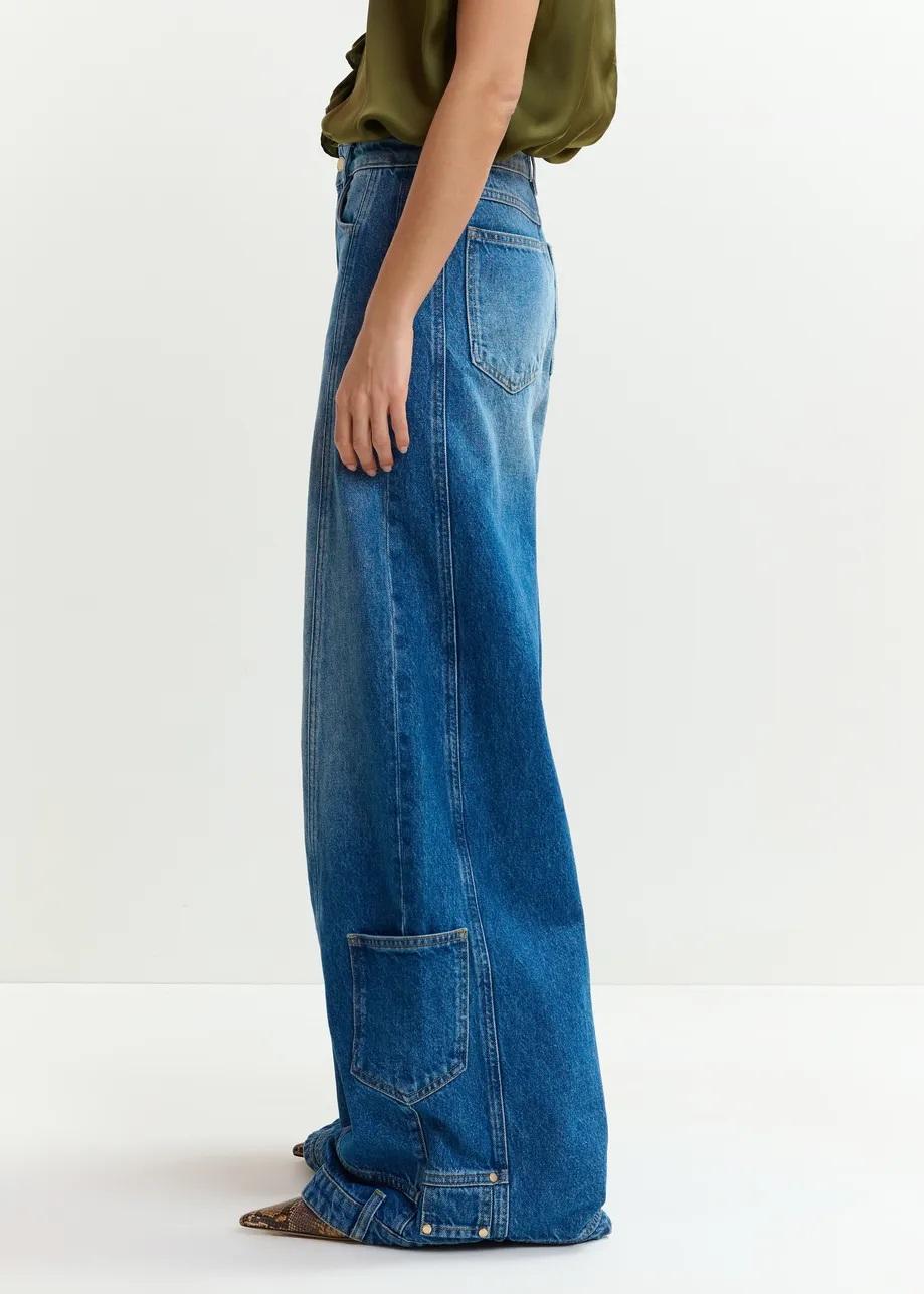 jeans a gamba svasata JELABA PATCH WORK001 ESSENTIEL