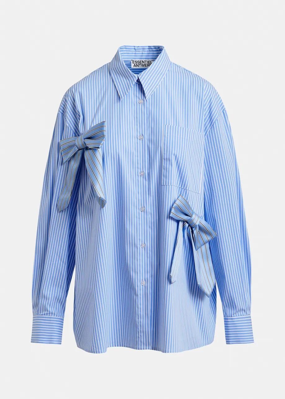 Camicia di cotone oversize a righe JIWI SHIRT WITH BOWTIES022 ESSENTIEL